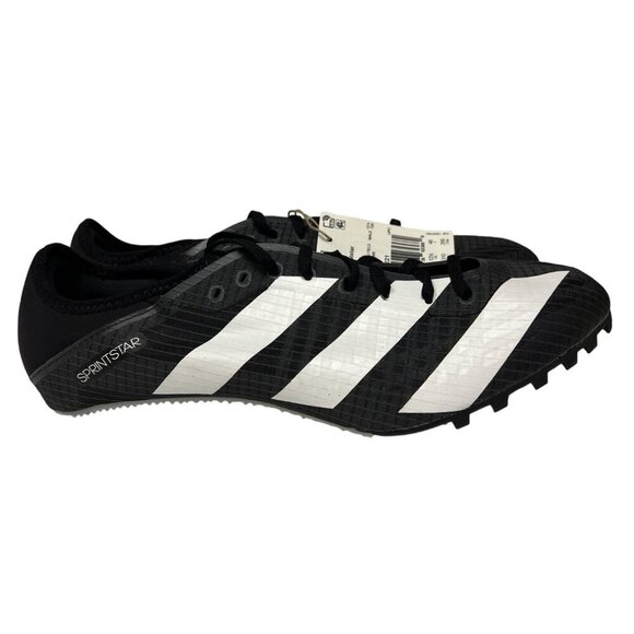 NEW! Men's Adidas Spikes Sprintstar Track & Field GY92221 Black White  Size 13 - Picture 1 of 11